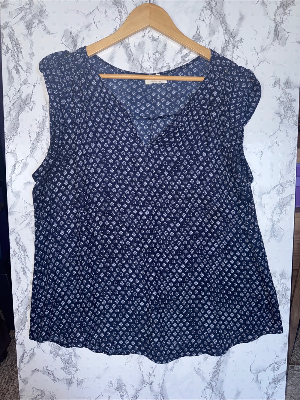 Maurices Blouse Blue White Size XL